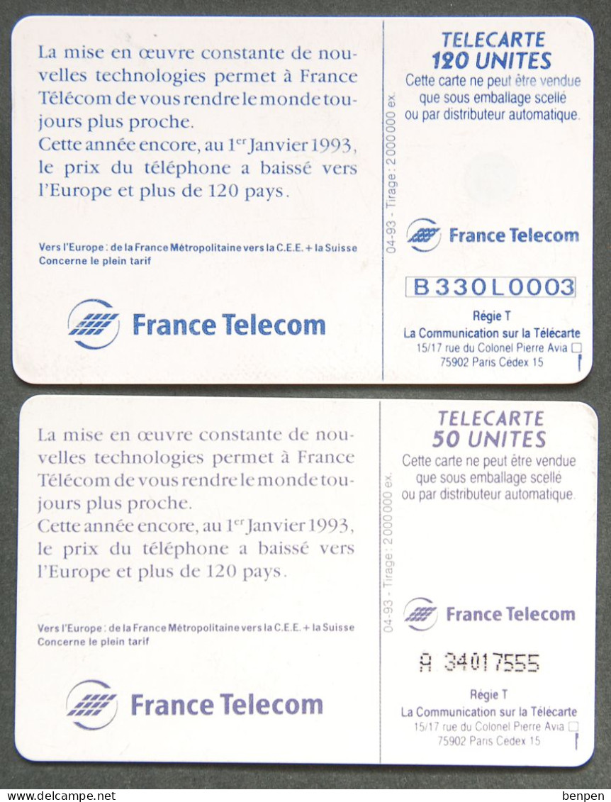 Télécartes Un Monde Toujours Plus Proche 1993 Statut Liberté NYC Big Ben Londres 120U 50U France Télécom - Ohne Zuordnung