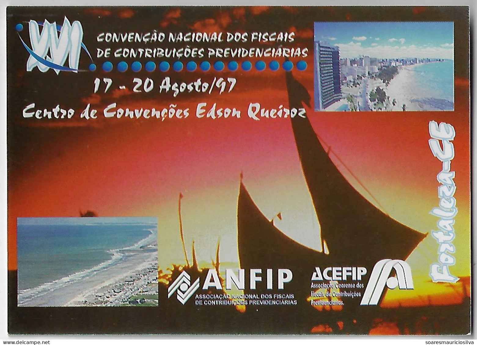 Brazil 1997 Postal Stationery Card National Convention Of Social Security Contribution Inspectors In Fortaleza Unused - Postwaardestukken