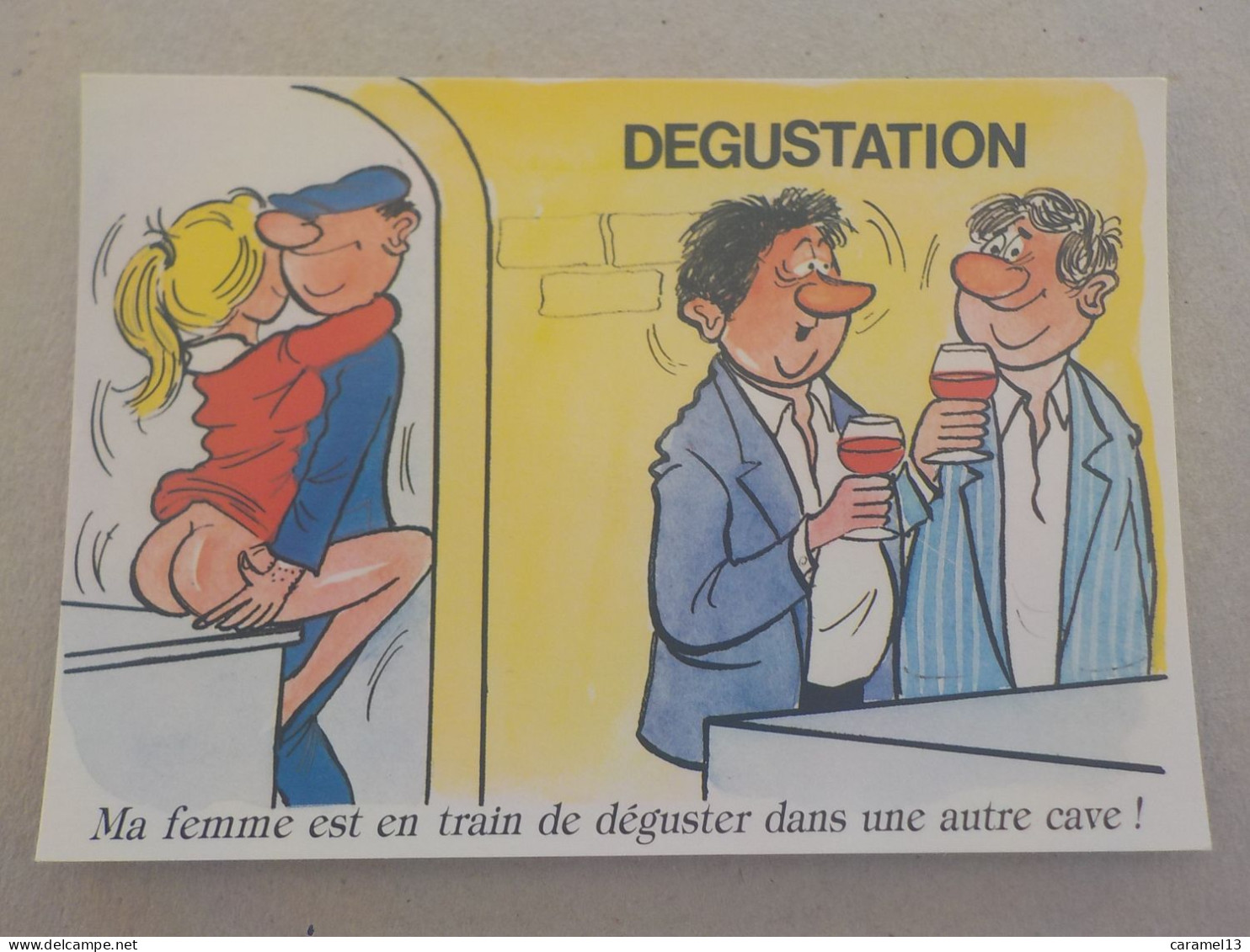 CPSM -  AU PLUS RAPIDE - CARTE HUMORISTIQUE COQUINE  - NON  VOYAGEE - Humour