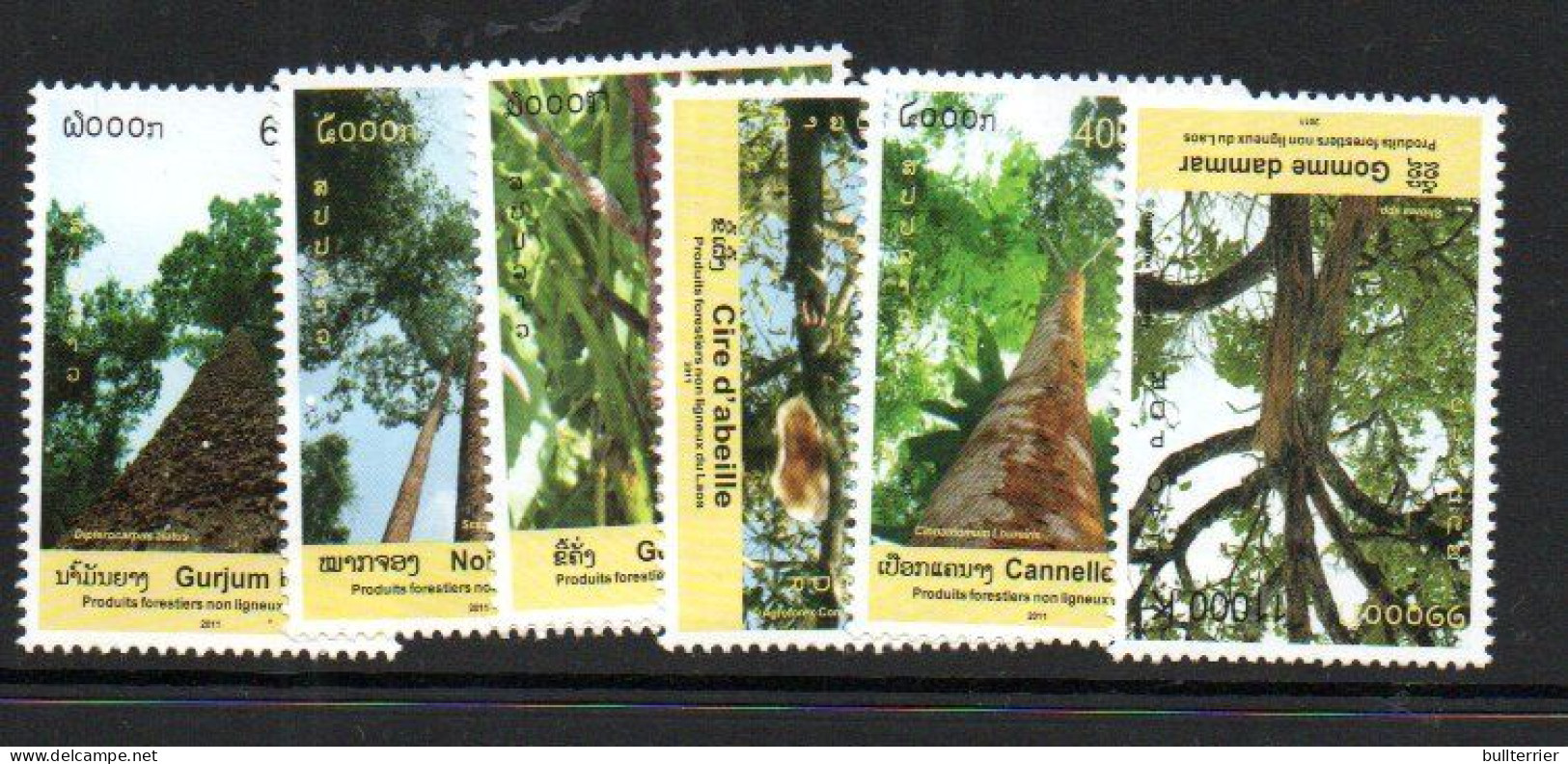LAOS - 2011 - YEAR OF THE FORESTS SET OF 5  MINT NEVER HINGED - Laos