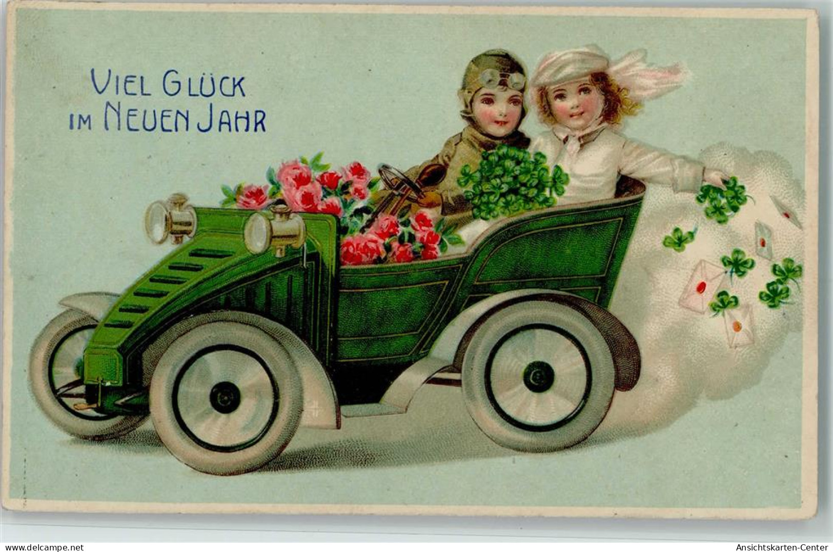 13210309 - Glueckwuensche Autos Neujahr - Kinder Mit - Autres & Non Classés