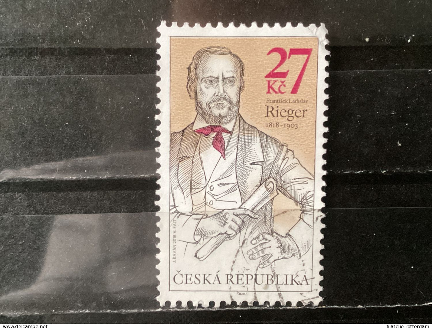 Czech Republic / Tsjechië - Frantisek Rieger (27) 2018 - Used Stamps