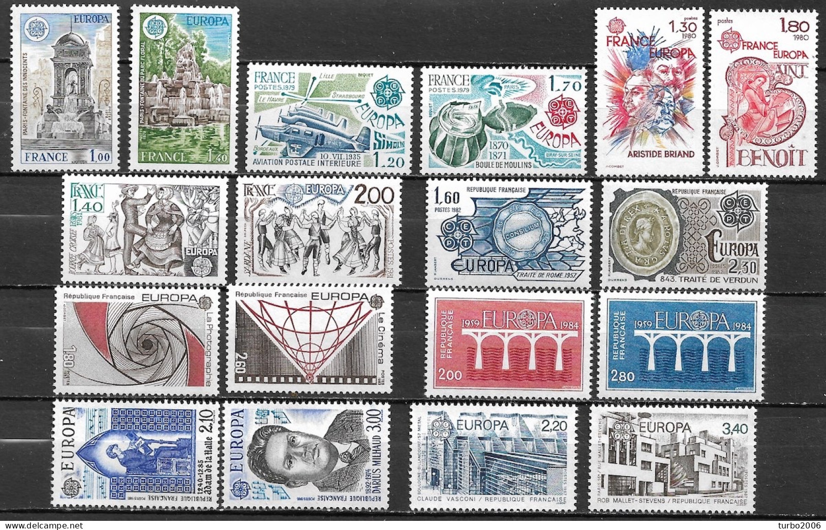 France 1978 / 1985 + 1987 L' Europe 9 Series Neuf Sans Charniere Y&T Entre 2008 / 2472 - Nuovi