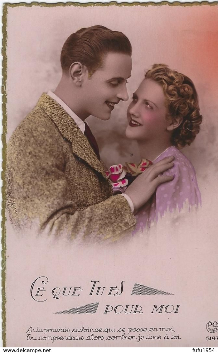 95A - LOT De 4 CPA - Carte Fantaisie - Couples - Couples