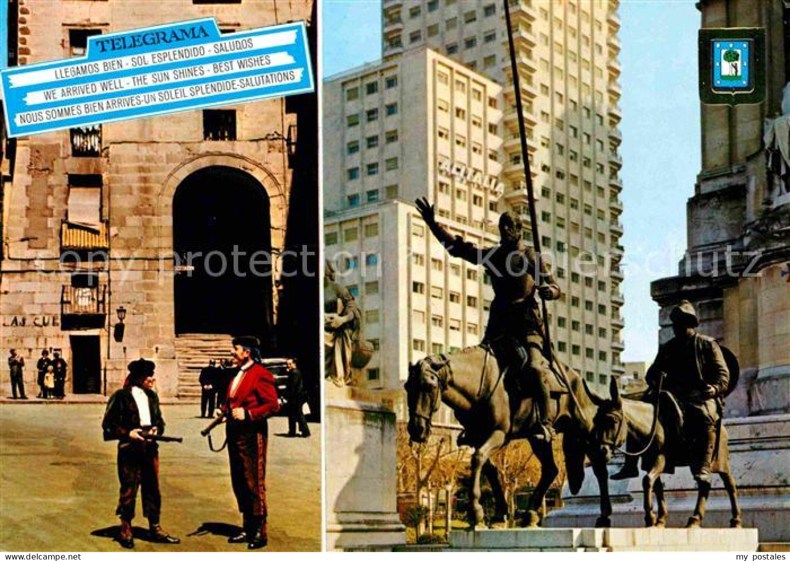 72764029 Madrid Spain Arco De Cuchilleros Monument A Cervantes Madrid - Autres & Non Classés