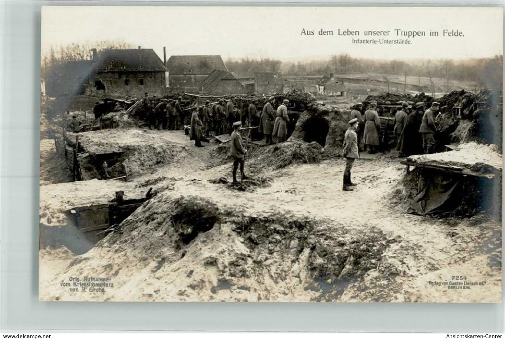 39797509 - Aus Dem Leben Unserer Truppen Im Felde Infanterie Unterstaende  Verlag Liersch 7254  Original Aufnahme A. Gr - Guerre 1914-18