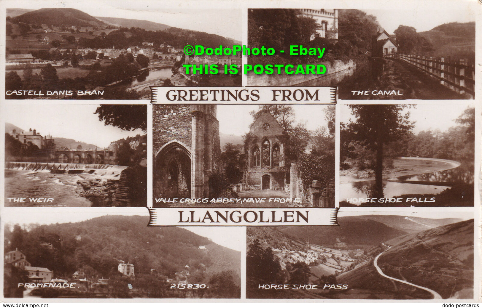 R384709 Greetings From Llangollen. 215830. Valentine And Sons. RP. 1948 - World