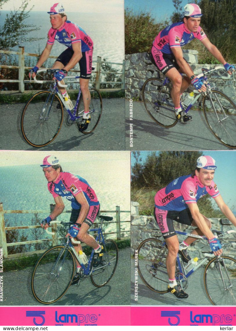 4 CP SZERSZYWSKI - SPRUCH - BONTEMPI - KRAWCZYK .LAMPRE 1992 - Ciclismo