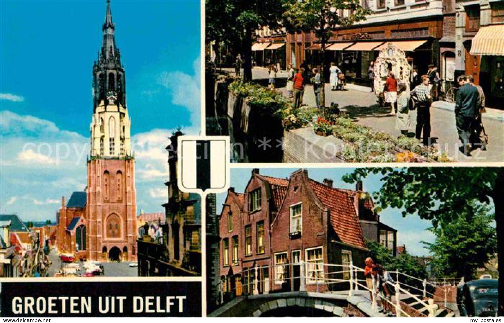 72763287 Delft Kirche Innenstadt Fussgaengerzone Bruecke Delft - Sonstige & Ohne Zuordnung