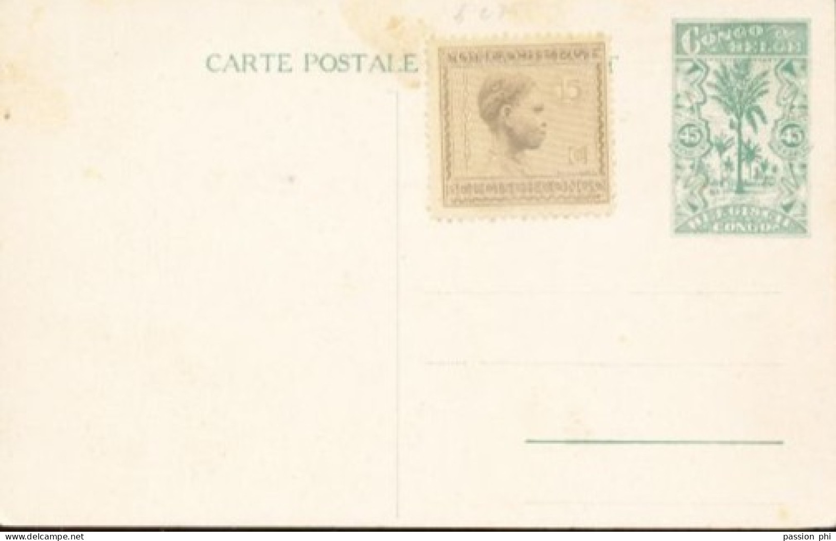 BELGIAN CONGO  PPS SBEP 66 VIEW 27 UNUSED - Stamped Stationery