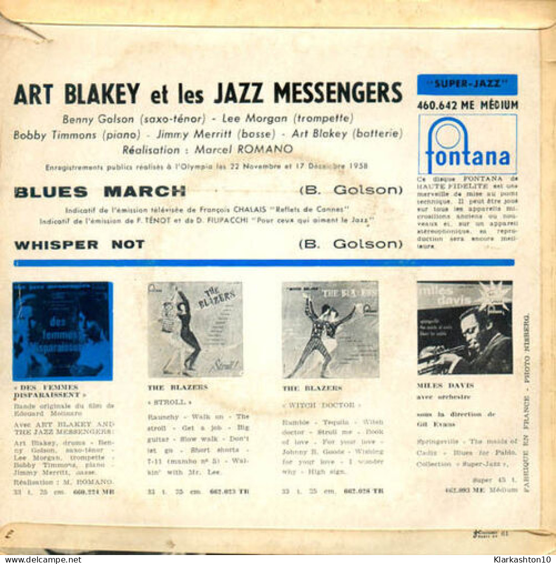 Blues March / Whisper Not - Unclassified