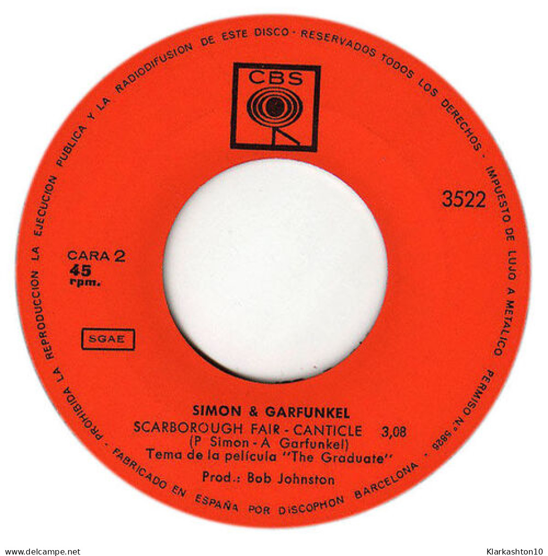 Mrs. Robinson - Scarborough Fair/Canticle - Unclassified