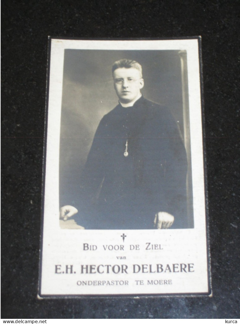 Bidprentje Pastoor DELBAERE °1884 Poperinge +1930 Handzame Priester Brugge Onderpastoor Moere - Andachtsbilder