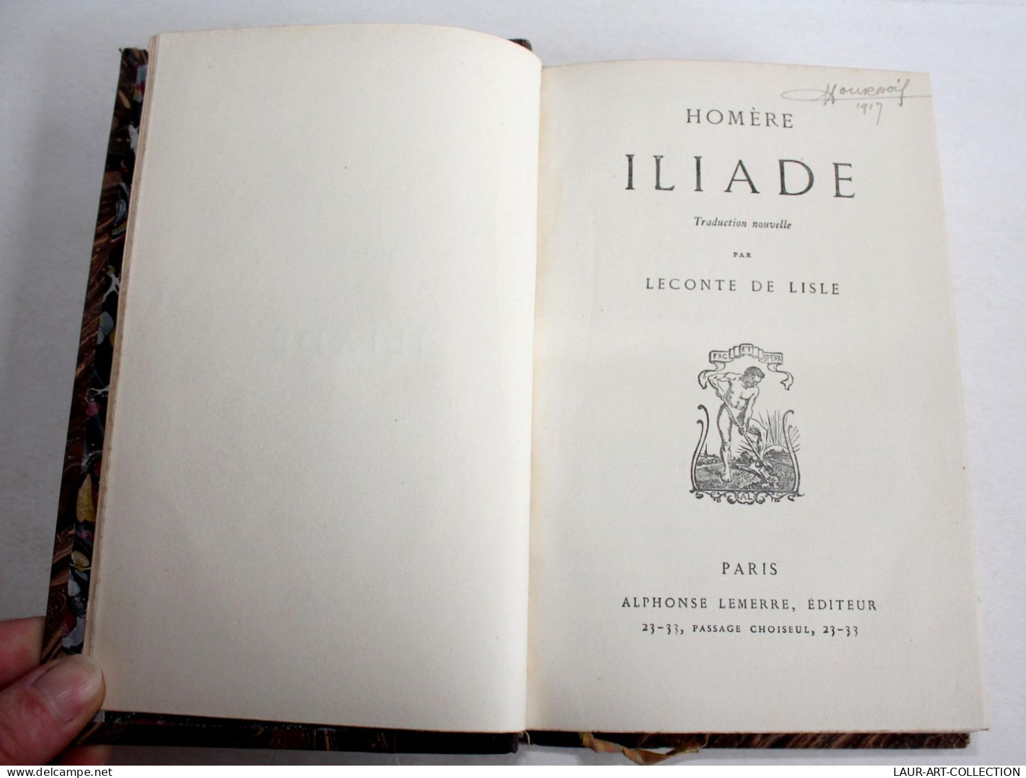 HOMERE ILIADE TRADUCTION NOUVELLE Par LECONTE DE LISLE VERS 1875 LEMERRE EDITEUR / LIVRE ANCIEN XIXe SIECLE (2204.137) - 1801-1900