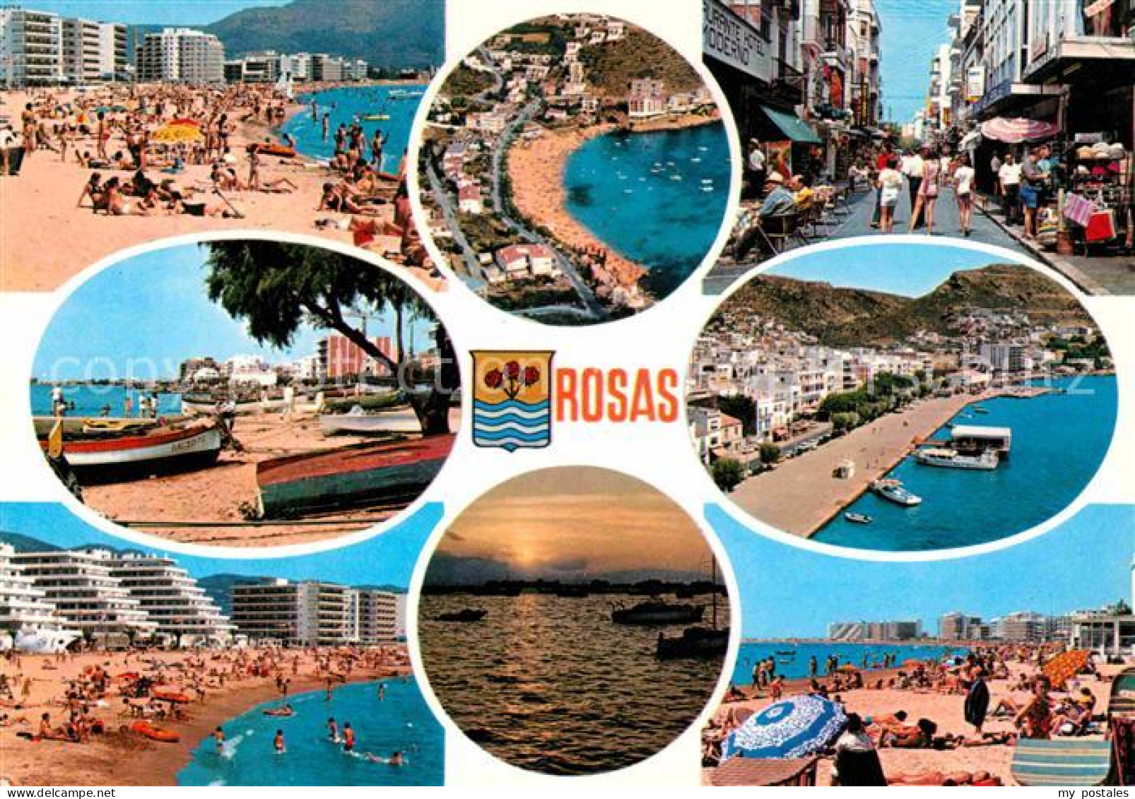 72762172 Rosas Costa Brava Cataluna Strandpartien Ortsmotive Promenade Alt Empor - Other & Unclassified