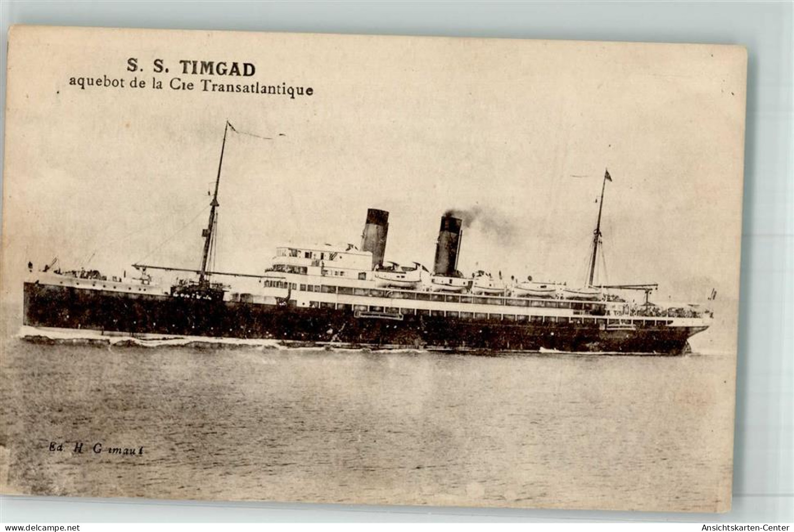 39684509 - Foto H. Grimaud S/S Timgad Der Cie Transatlantique Kreuzfahrtschiff - Dampfer