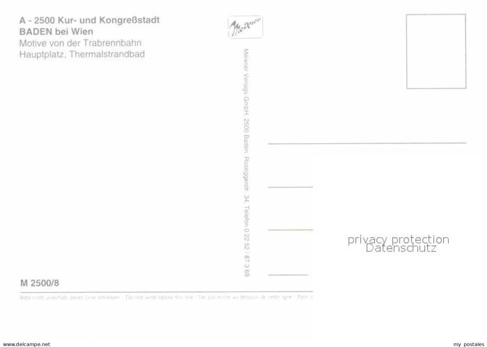 72762150 Baden Wien Trabrennbahn Motive Hauptplatz Thermalstrandbad Baden - Andere & Zonder Classificatie