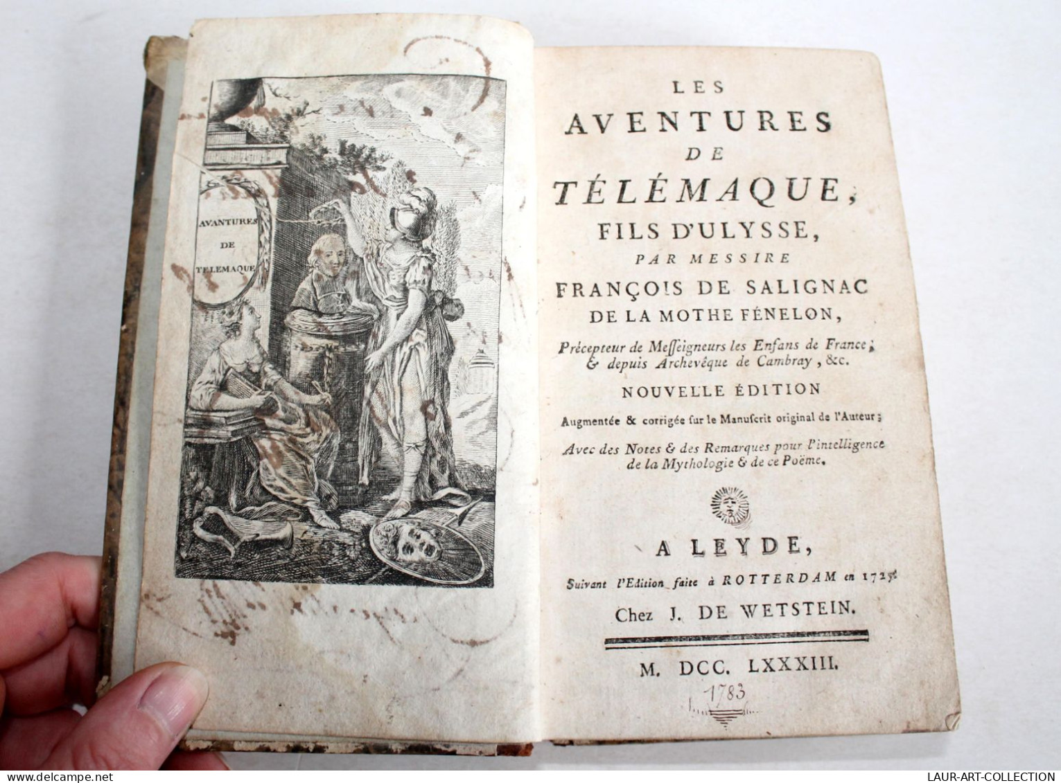 LES AVENTURES DE TELEMAQUE FILS D'ULYSEE Par DE SALIGNAC DE MOTHE FENELON 1783 / LIVRE ANCIEN XVIIIe SIECLE (2204.139) - 1701-1800