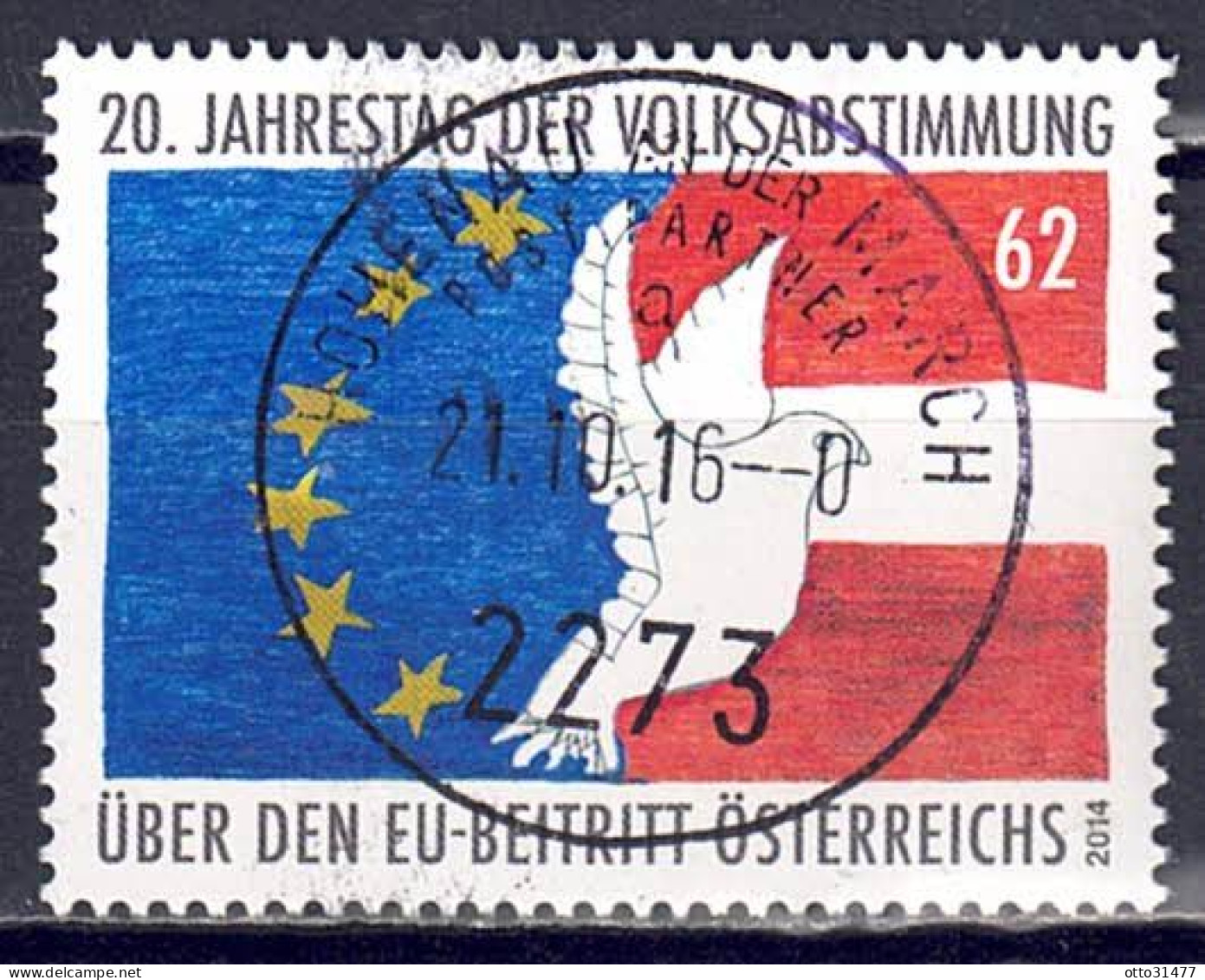 Österreich 2014 - EU-Beitritt, MiNr. 3145, Gestempelt / Used - Gebraucht