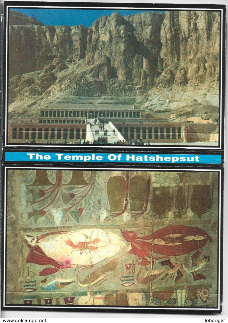 LIBRO FLEXO CON 18 VISTAS DEL TEMPLO MORTUORIO DE HATSHEPSUT.- ( EGYPT / EGIPTO ) - Andere & Zonder Classificatie