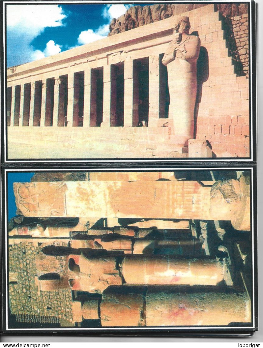 LIBRO FLEXO CON 18 VISTAS DEL TEMPLO MORTUORIO DE HATSHEPSUT.- ( EGYPT / EGIPTO )