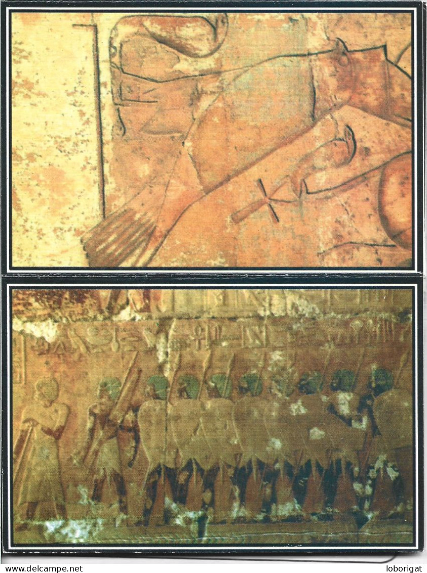 LIBRO FLEXO CON 18 VISTAS DEL TEMPLO MORTUORIO DE HATSHEPSUT.- ( EGYPT / EGIPTO )