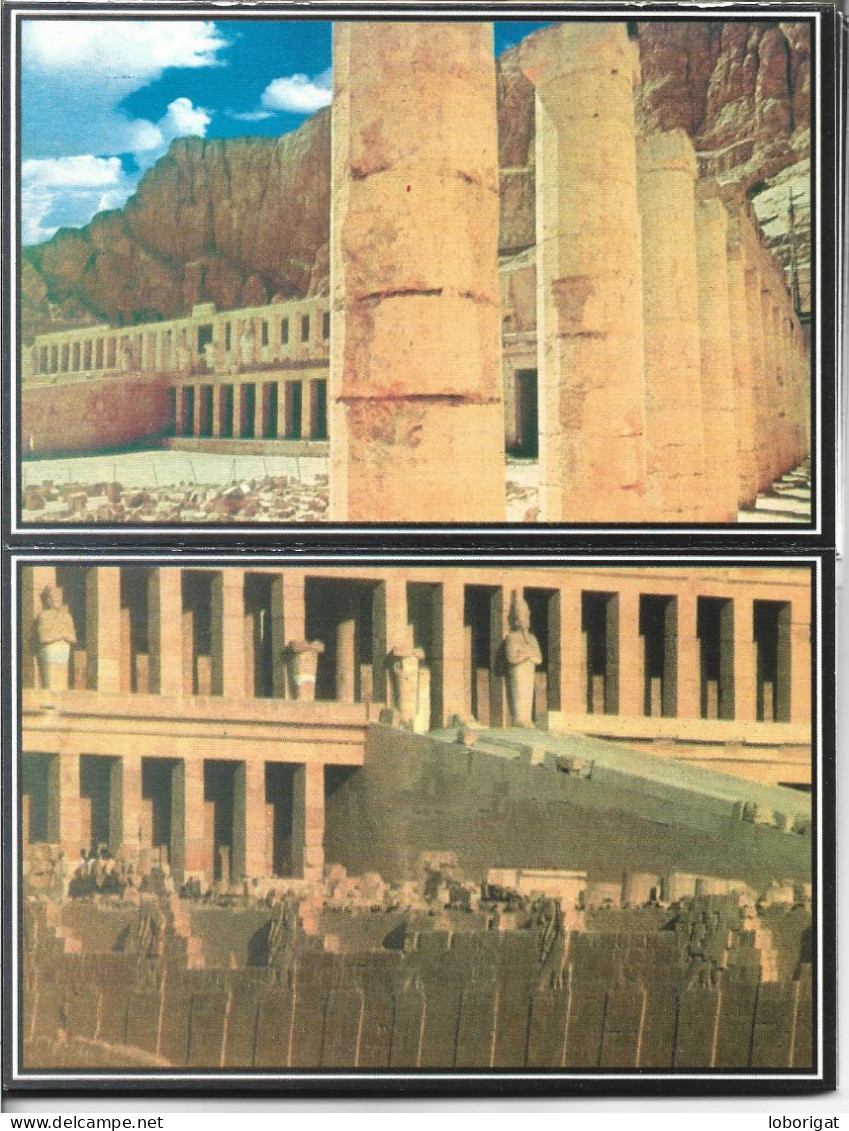 LIBRO FLEXO CON 18 VISTAS DEL TEMPLO MORTUORIO DE HATSHEPSUT.- ( EGYPT / EGIPTO )