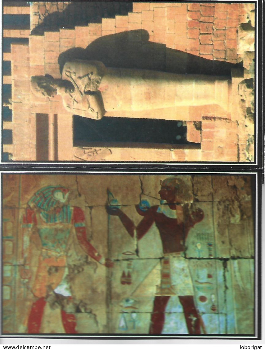 LIBRO FLEXO CON 18 VISTAS DEL TEMPLO MORTUORIO DE HATSHEPSUT.- ( EGYPT / EGIPTO )