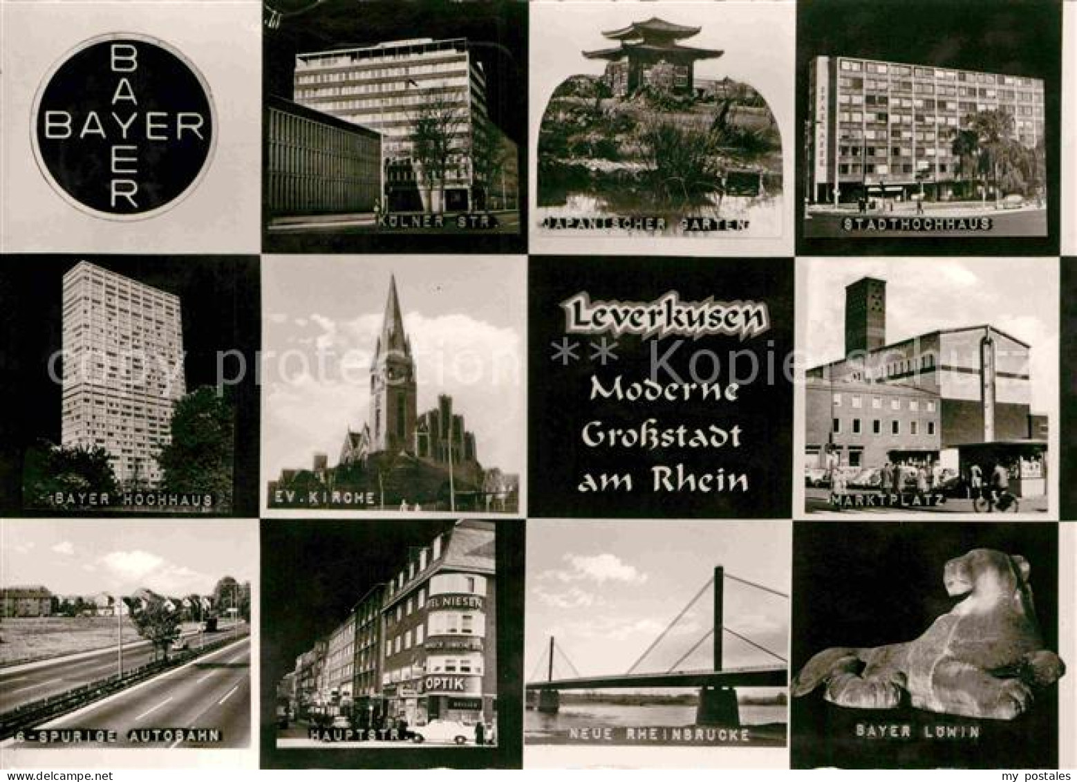 72761937 Leverkusen Koelner-Strasse Bayer-Hochhaus Bayer-Loewin Leverkusen - Leverkusen