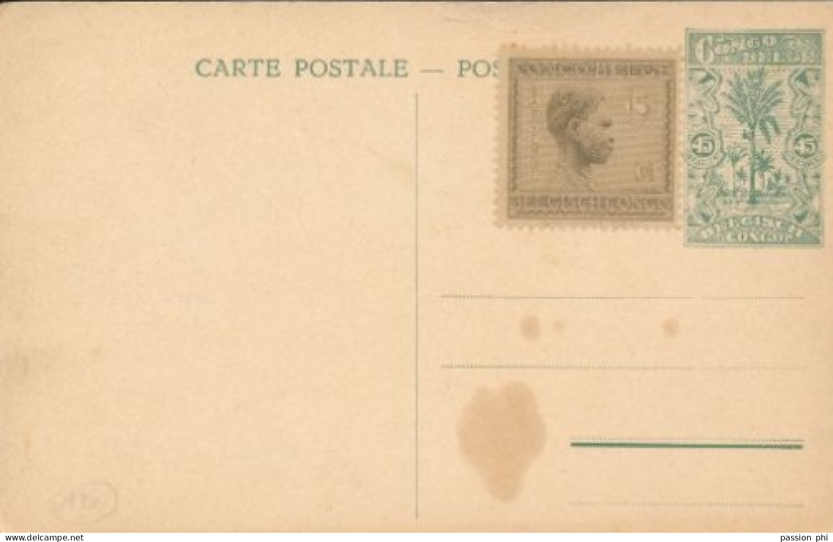 BELGIAN CONGO  PPS SBEP 66 VIEW 30 UNUSED - Stamped Stationery