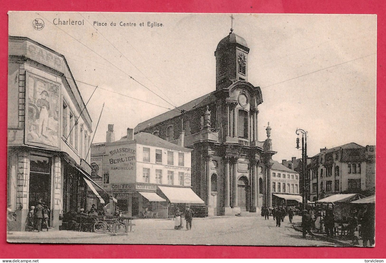 C.P. Charleroi   =  Place  Du  Centre Et  Eglise - Charleroi