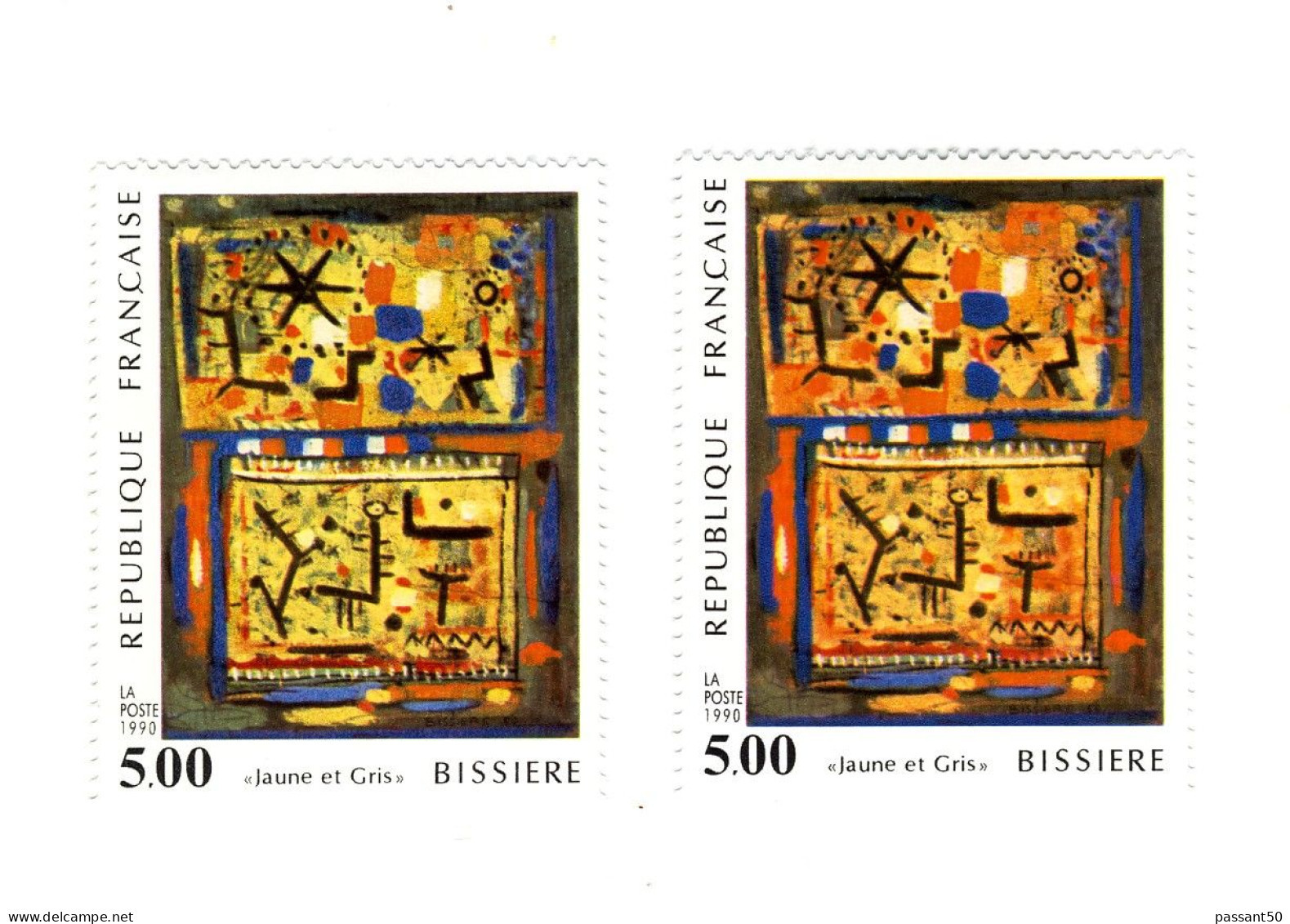 Bissière YT 2672 + 2672b Le Orange Et Le Jaune. Superbes, Voir Le Scan. Cotes YT : 3 € + 5 € = 8 €. - Neufs