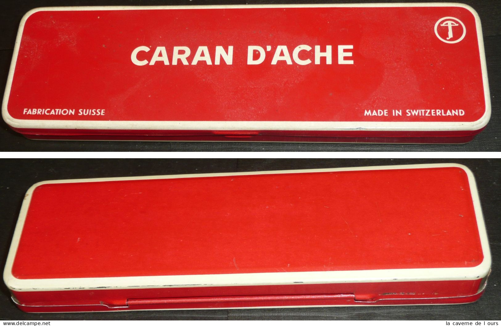 Rare Ancienne Boite De Crayons Rouge CARAN D'ACHE Genève Suisse Prismatec 101 - Other & Unclassified