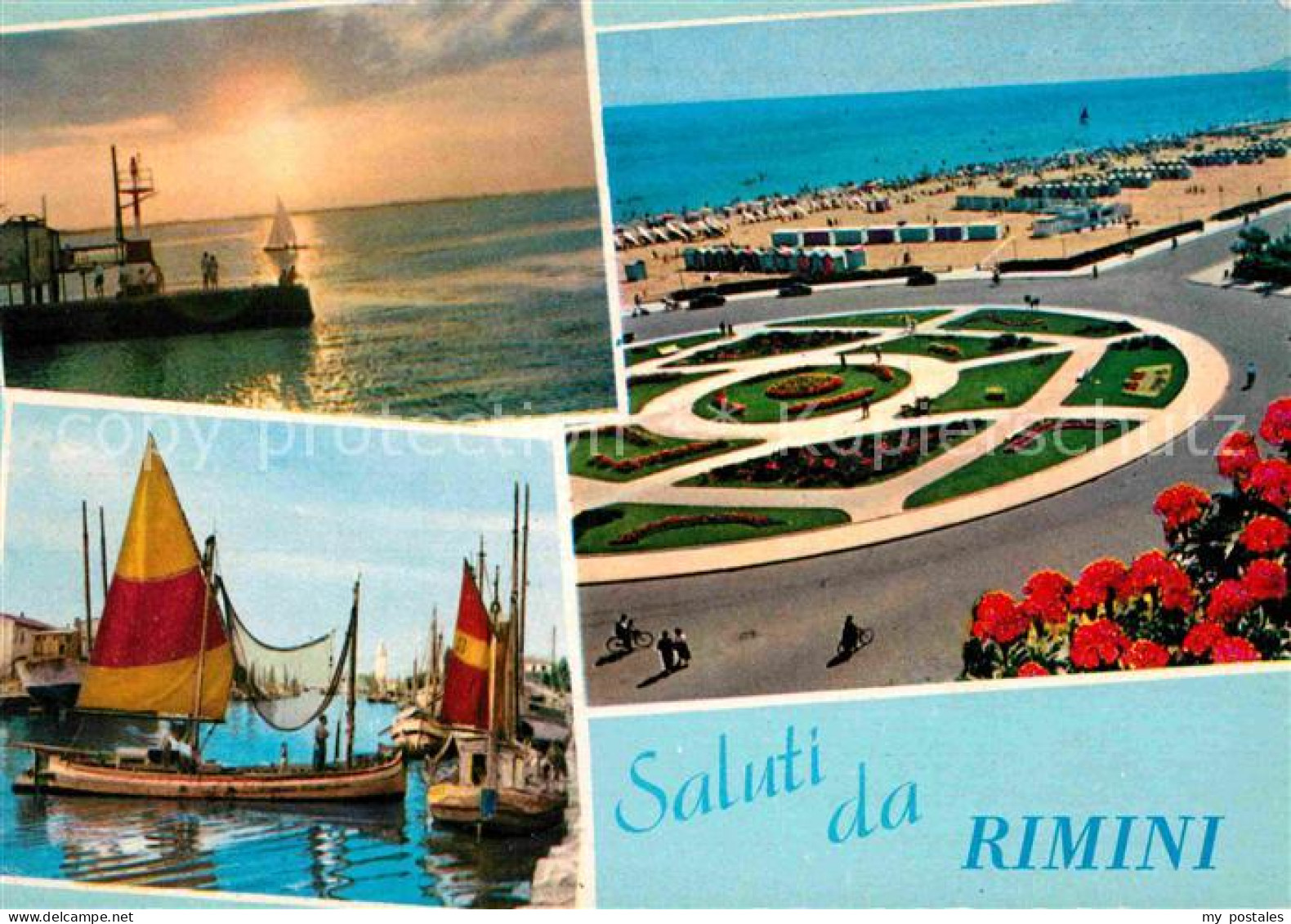 72761321 Rimini Panorama Strand Hafenpartie Rimini - Altri & Non Classificati