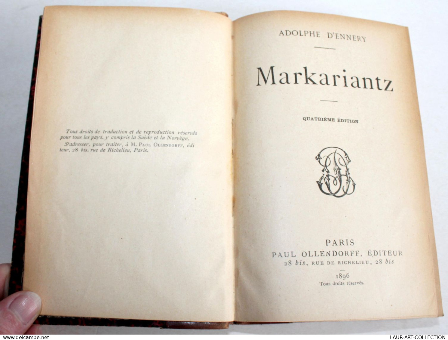 MARKARIANTZ Par ADOLPHE D'ENNERY, 4e EDITION 1896 OLLENDORFF EDITEUR / LIVRE ANCIEN XIXe SIECLE (2204.141) - 1801-1900