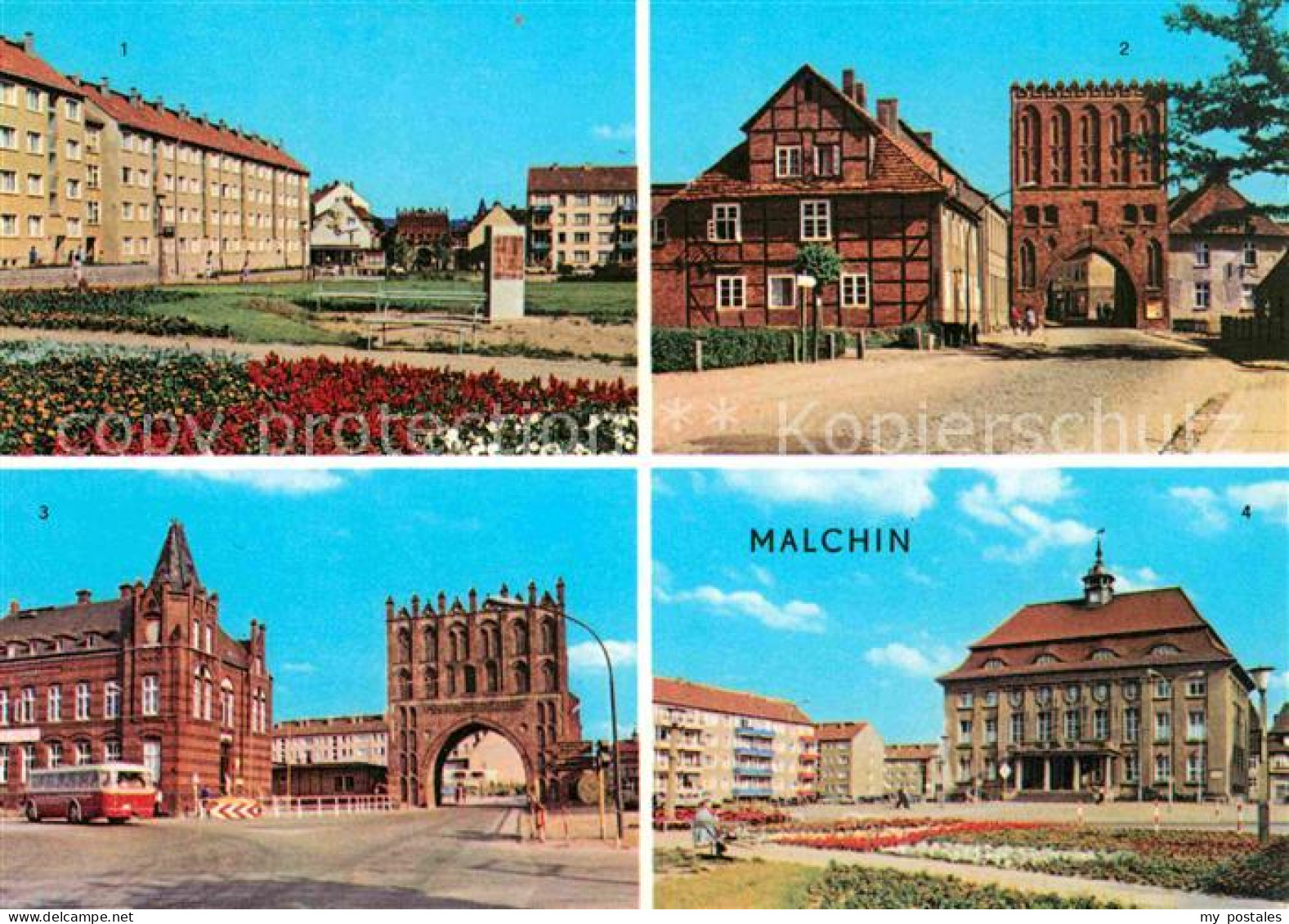 72761258 Malchin Demmin Karl Dressel Str Steintor Kalensches Tor Rathaus Malchin - Other & Unclassified