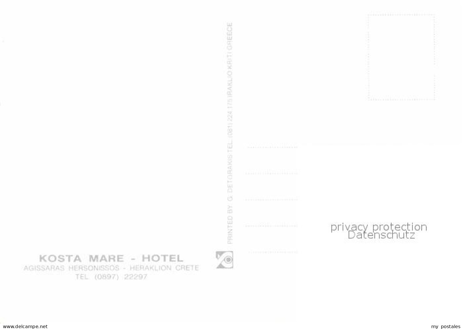 72761191 Heraklion Iraklio Hotel Costa Mare Insel Kreta - Griechenland