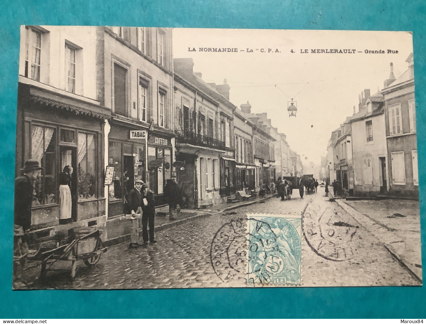 61/ Le Merlerault Grande Rue Cachet Philatelique Ambulant Service De Jour Au Recto - Le Merlerault