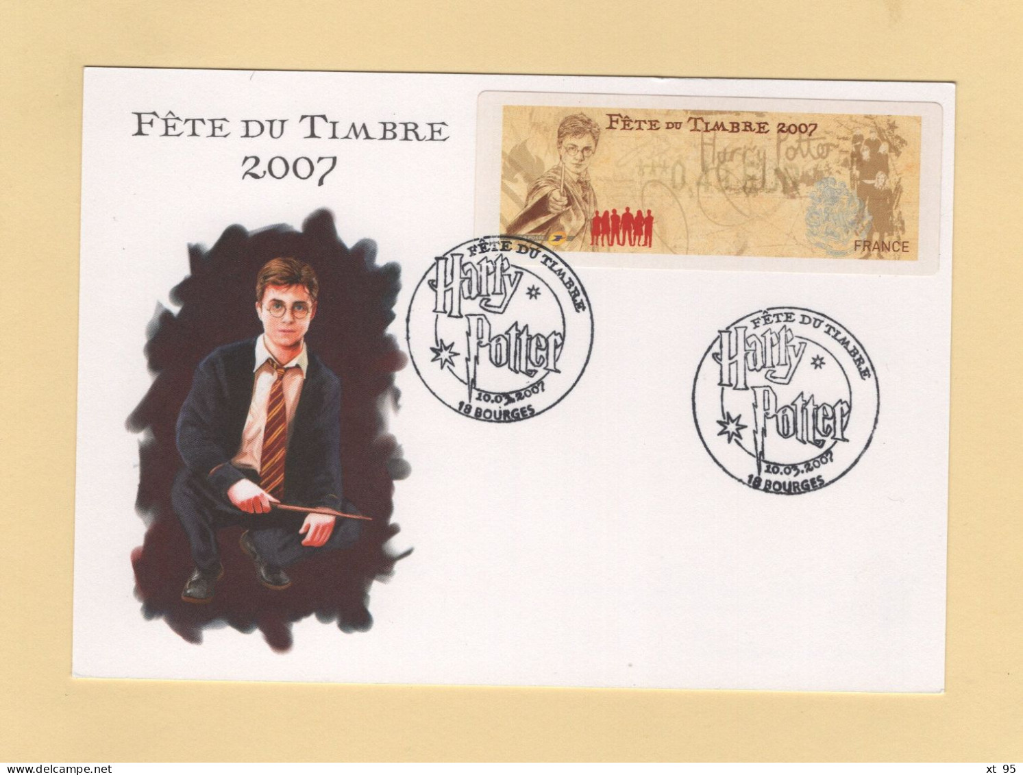 Carte Maximum - Fete Du Timbre 2007 - Harry Potter - Bourges - 2000-2009
