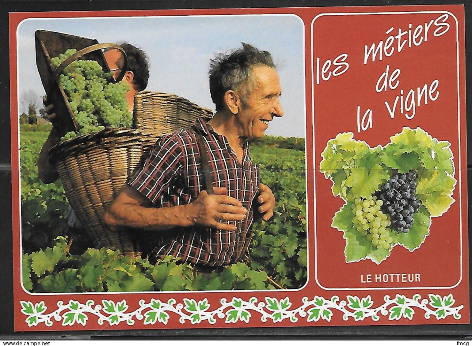 Les Metiers De La Vigna, Wine, Writing On Back - Autres & Non Classés