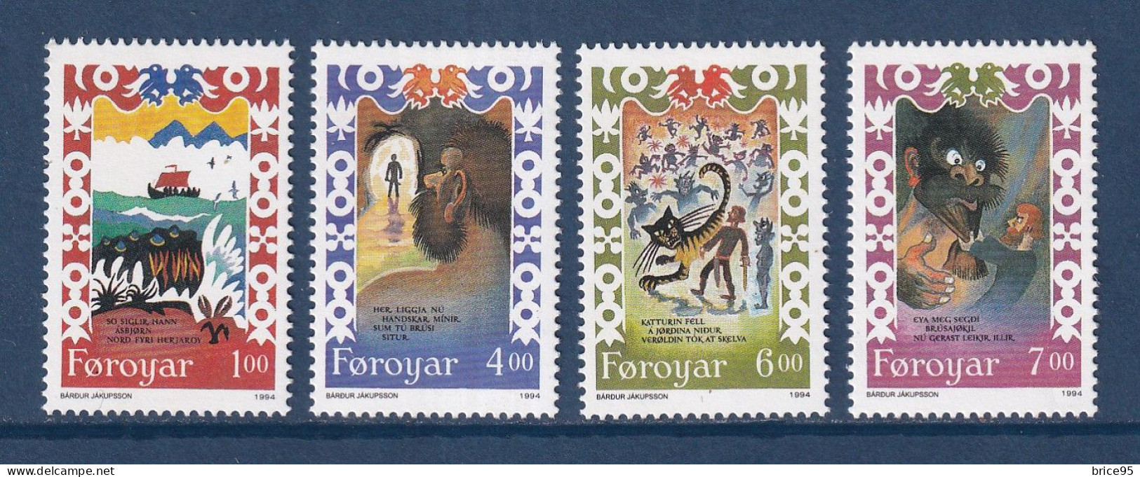 Féroé - YT N° 262 à 265 ** - Neuf Sans Charnière - 1994 - Faroe Islands