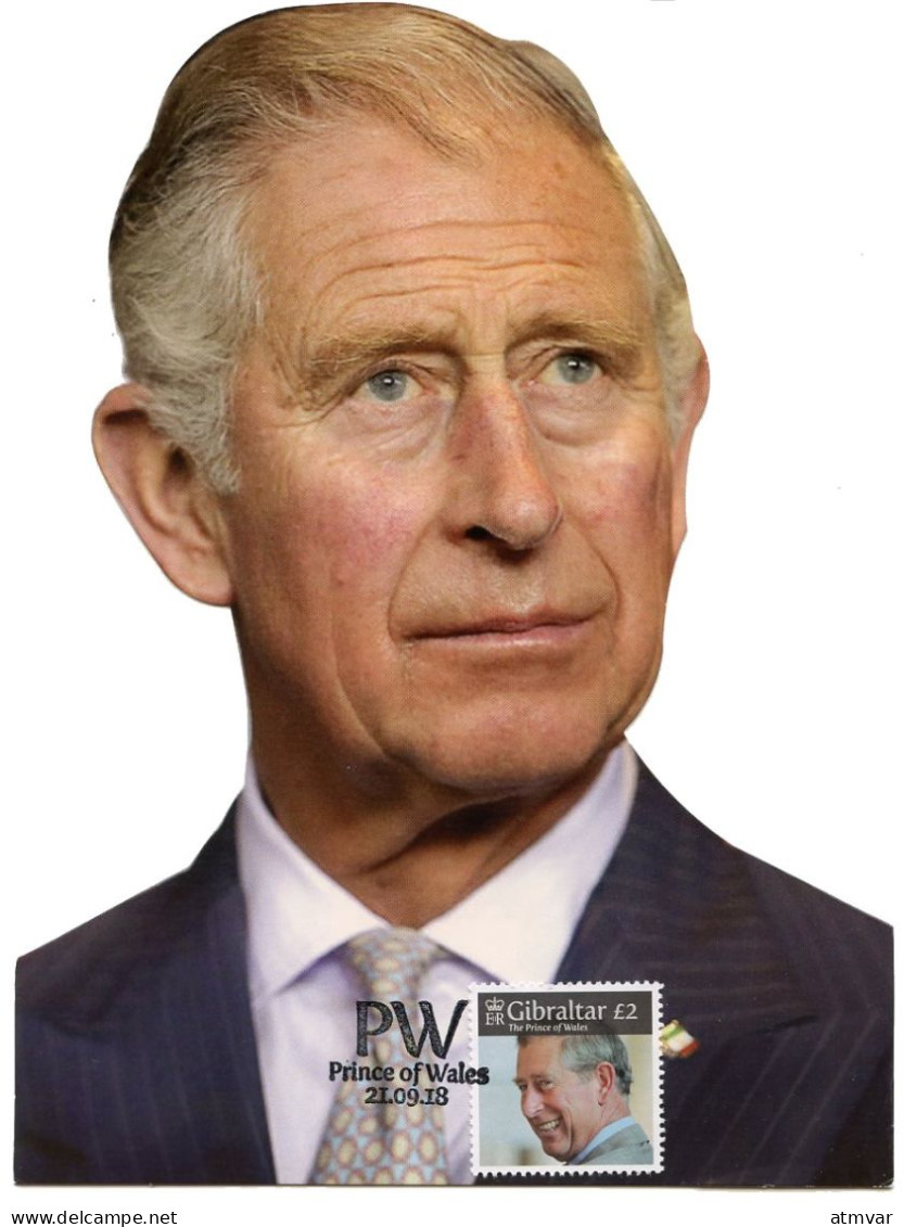 GIBRALTAR (2018) Carte Maximum Card - HRH The Prince Of Wales, Now King Charles III - Gibilterra