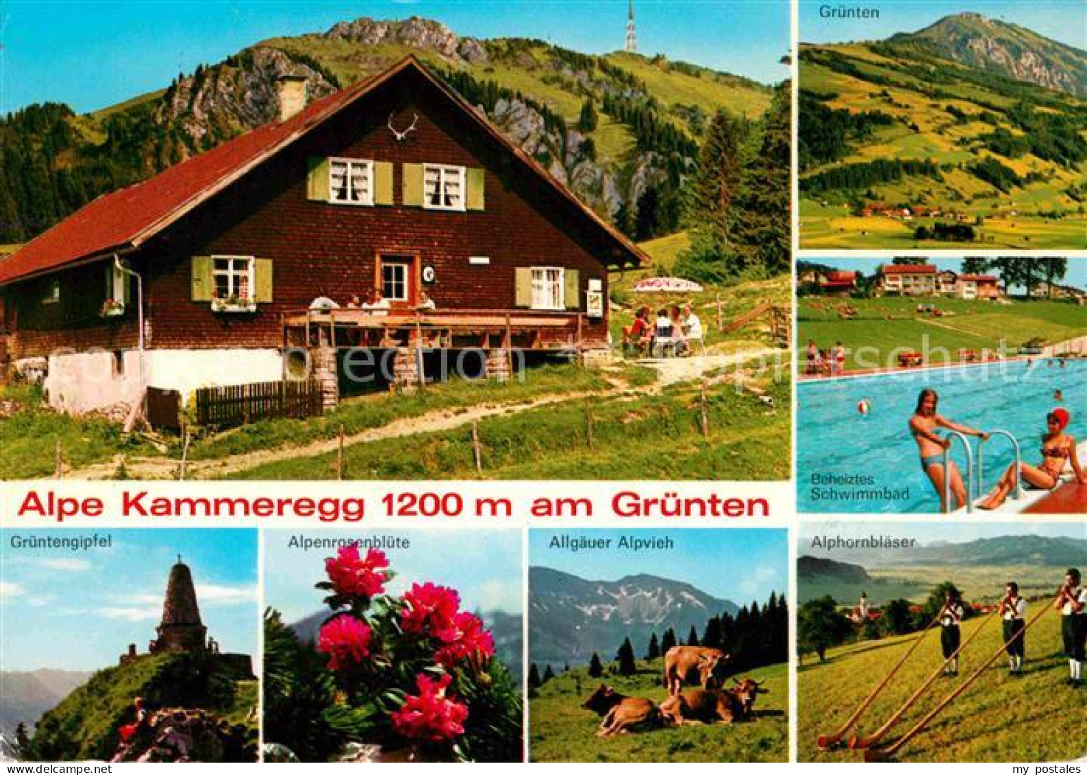 72760577 Gruenten Alpe Kammeregg Freibad Alphornblaeser  Gruenten - Otros & Sin Clasificación