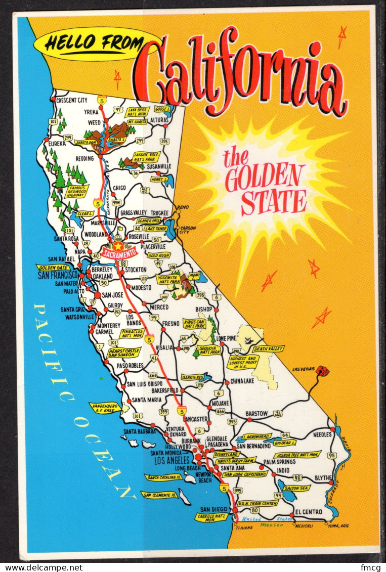 Map, United States, California, New - Maps
