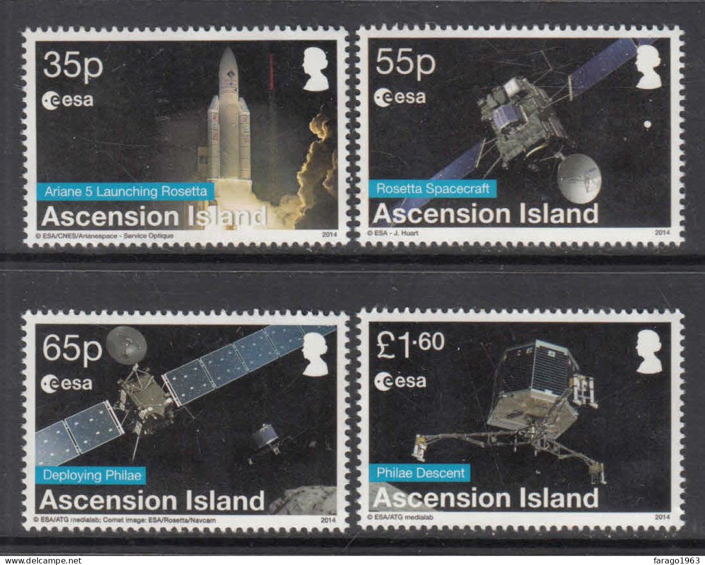 2014 Ascension Space Exploration Eesa Complete Set Of 4 MNH - Ascensión