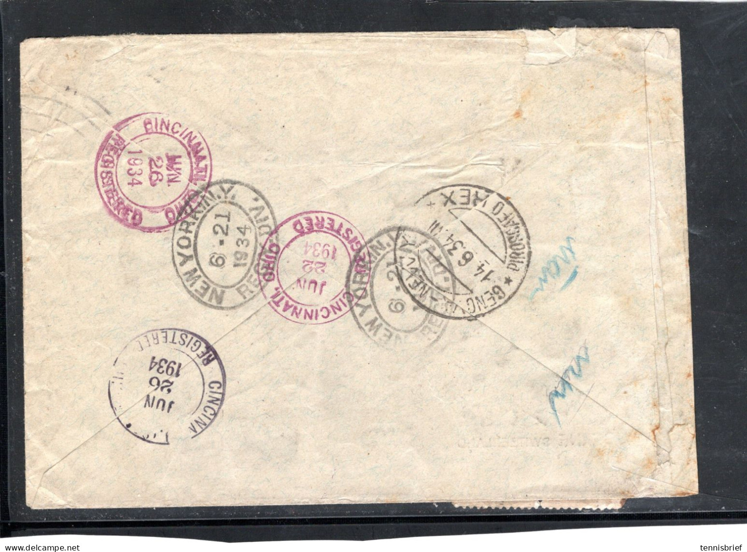 1934 , 3 C. Postage Due, Bloc Of 3 And Paire  ,overprint  " CINCINATTI   OHIO " Cover From Switzerland, Rare ! #216 - Préoblitérés