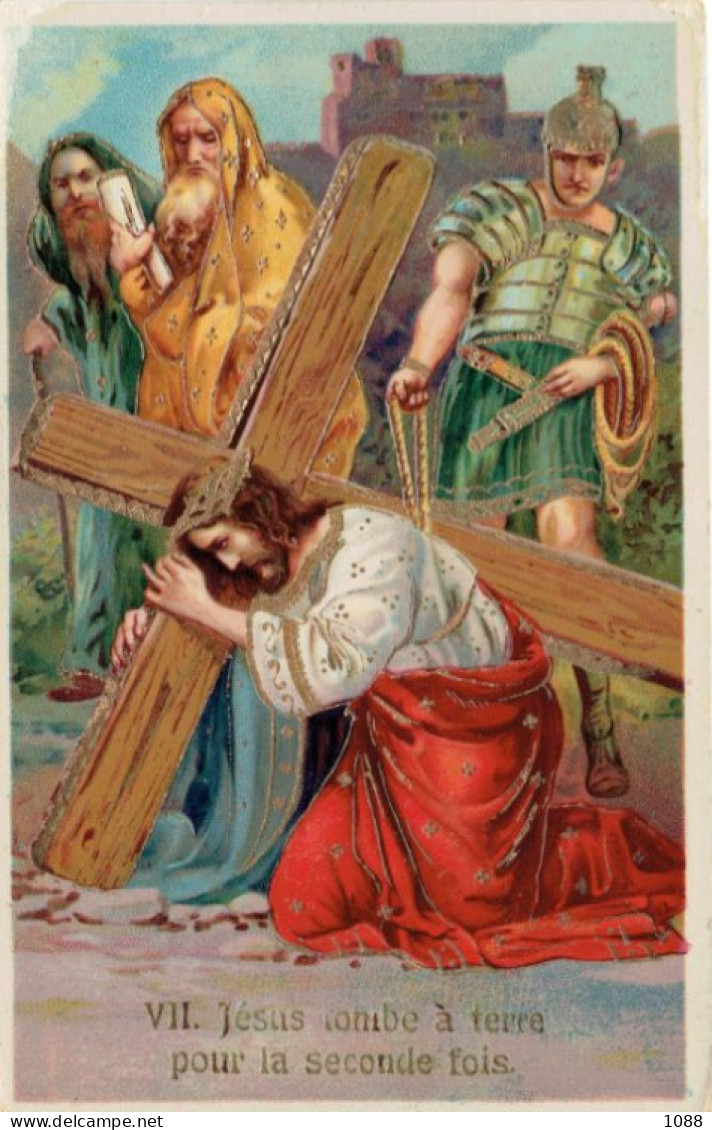 JESUS   CRUCIFICTION   Cartes Dorées - Jezus