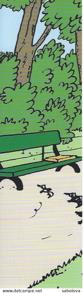 Tintin Marque Page  "drôles De Plumes" 2003 Banc - Objets Publicitaires