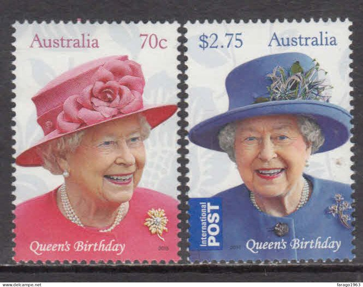 2015 Australia QEII Birthday Complete Set Of 2 MNH @ BELOW FACE VALUE - Mint Stamps