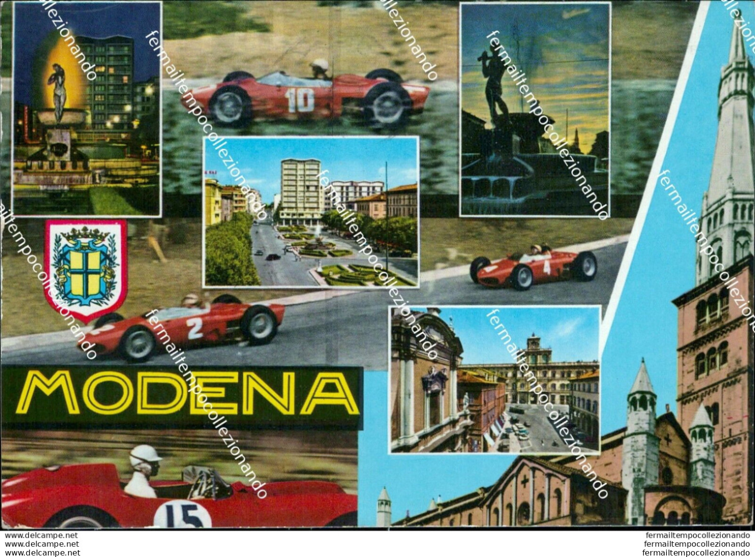 D861 Cartolina Modena Citta' Vedutine Ferrari - Modena
